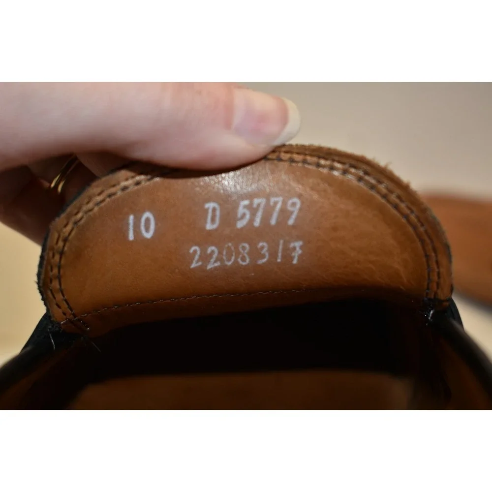 Allen Edmonds Denali Slip-On Leather Penny Loafers Black Men's Size 10D STY 5779